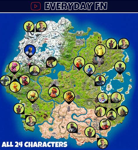 fortnite character locations map